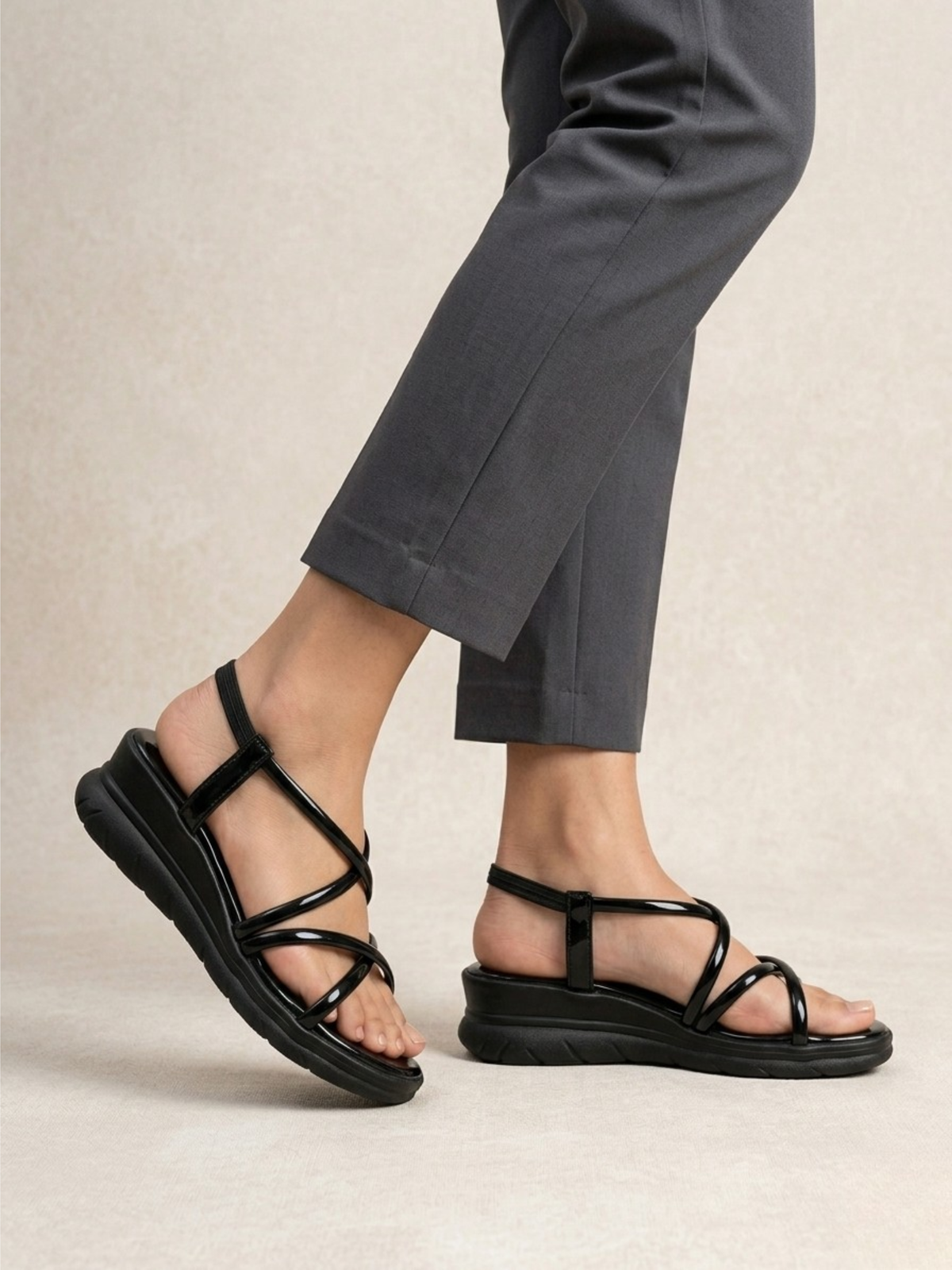 Fableora Black Eclipse Sandals